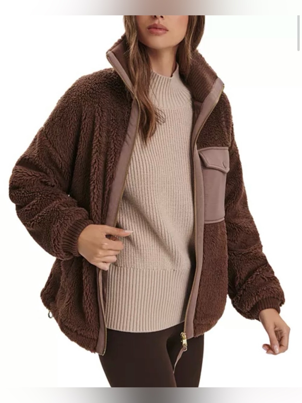 Sale!▪️NWT Varley Lowell Sherpa Fleece Jacket-L - Picture 3 of 11